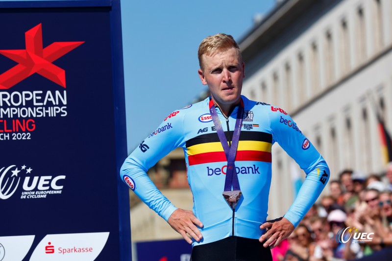 European Championships Munich 2022 - 2022 UEC Road Elite European Championships - Men's Road Race - 14/08/2022 - Tim Merlier (BEL) - photo Luca Bettini/UEC/SprintCyclingAgency?2022